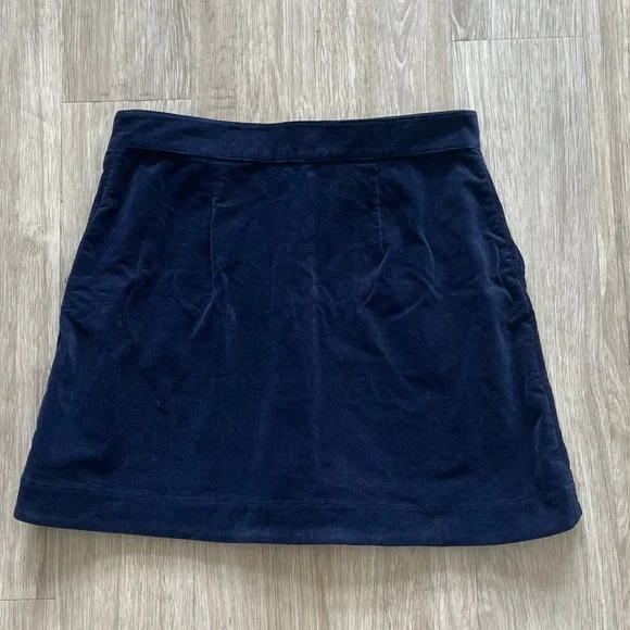 & Other Stories Paris Atelier Navy Corduroy Snap Front Mini Skirt size 12 - Picture 6 of 6